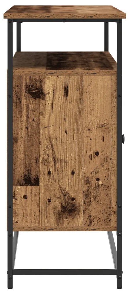 Old fa oldalszekrény 100x35x80 cm Műgyanta és Acél