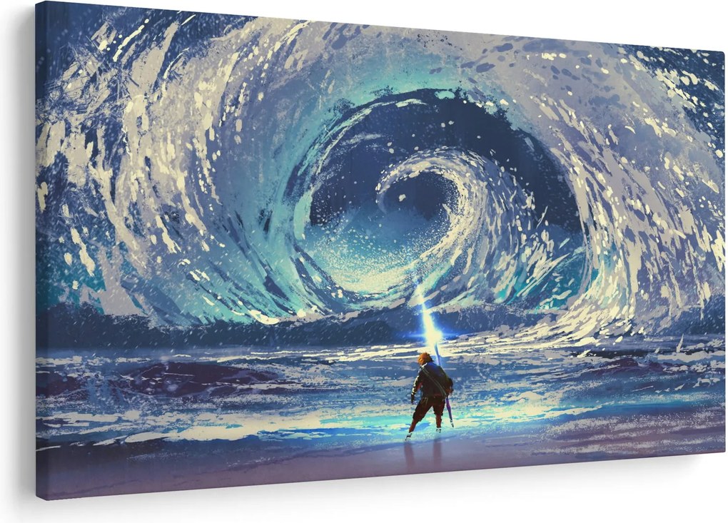 Kép - Illusztráció egy lándzsás fiúról (90x60 cm)
