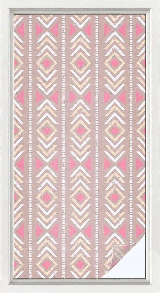 Ablakfólia öntapadós Adatvédelem Etnikai rombuszok 50x100 cm