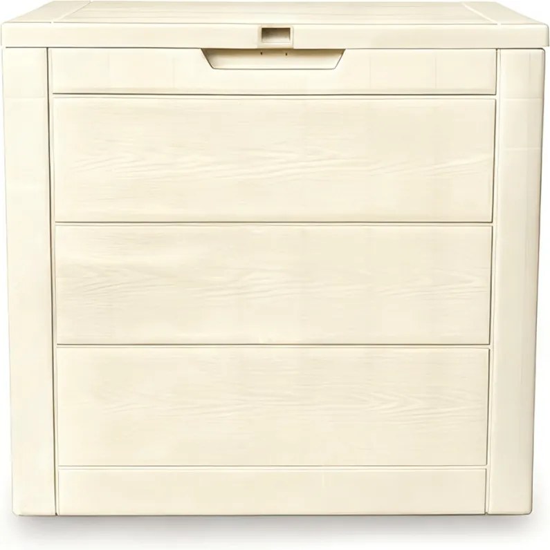 Kerti tároló box 56x43x53 cm, műanyag, bézs, AZB-G2035 CRM