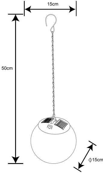 Globo 33805H - Napelemes láncos lámpa 20xLED/0,06W/1,2V, 15 cm, IP44