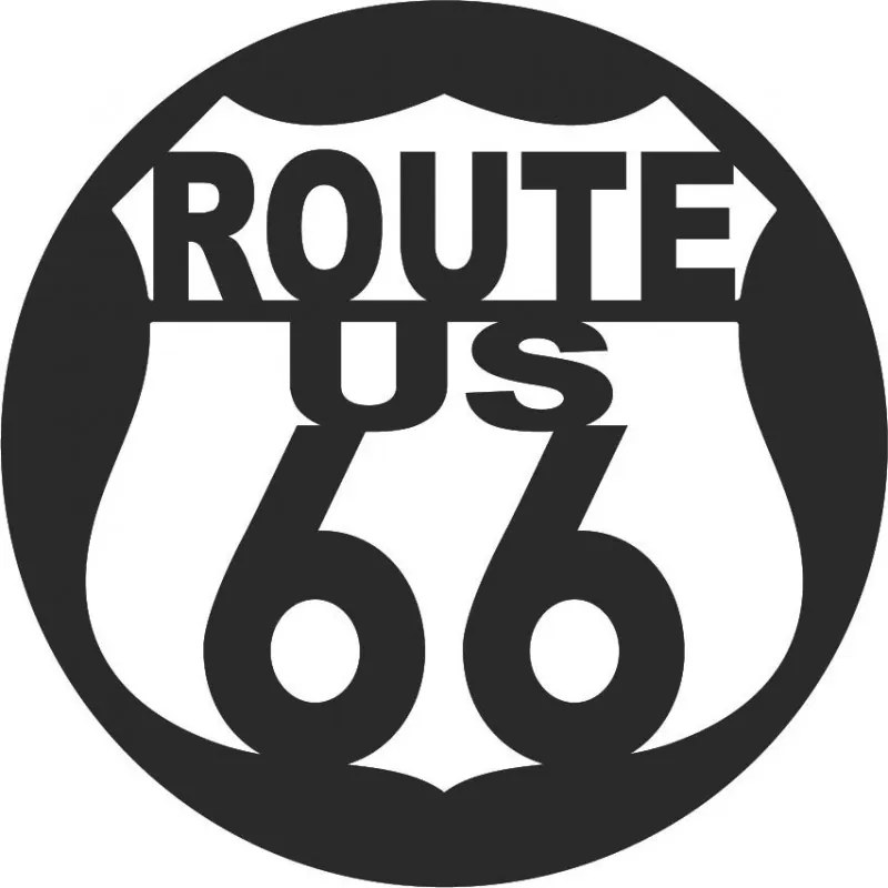 Fából készült falikép U.S. ROUTE 66