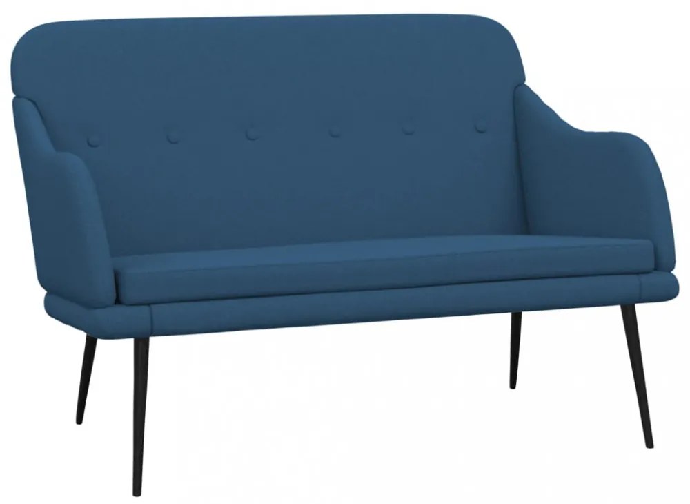 vidaXL kék szövet pad 110 x 76 x 80 cm