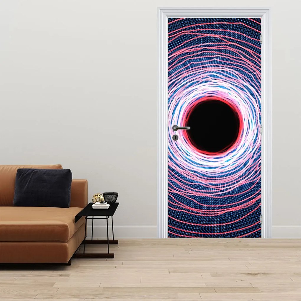 Fotótapéta ajtóra - Kör absztrakció (95x205cm)