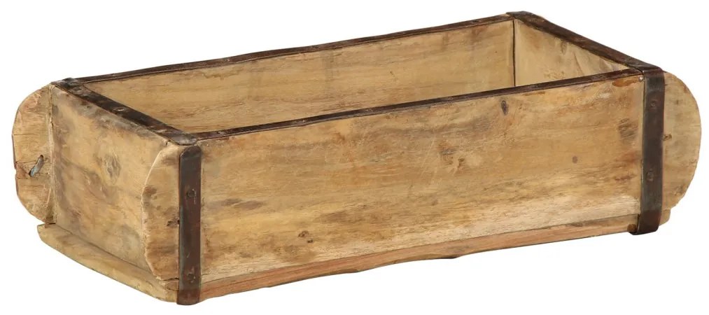 4 db tálca 30x15x9 cm tömör újrahasznosított fa