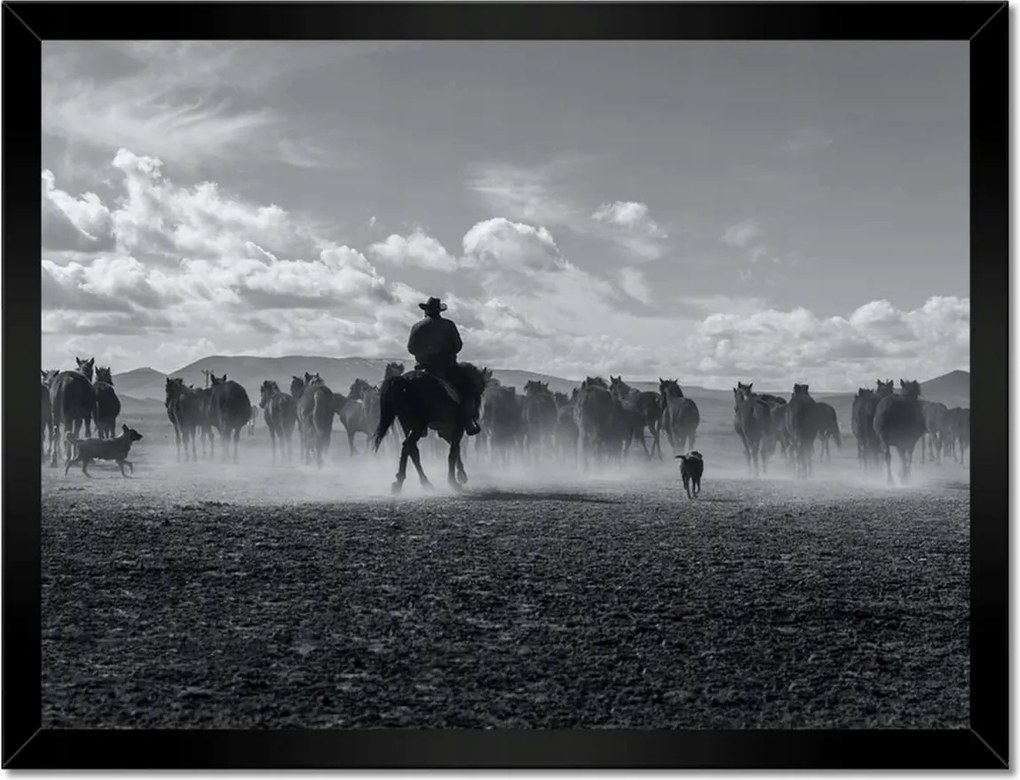 Poszterek keretben 40x30 CowBoy lóháton Lovak