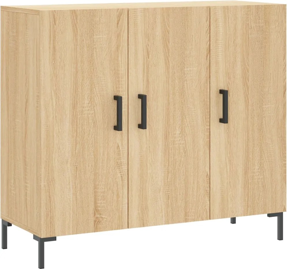 vidaXL sonoma tölgy színű szerelt fa tálalószekrény 90 x 34 x 80 cm