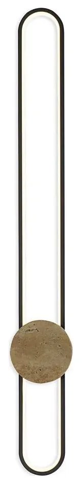 LED fali lámpatest FLORENTYNA LED/24W/230V 4000K fekete/bézs