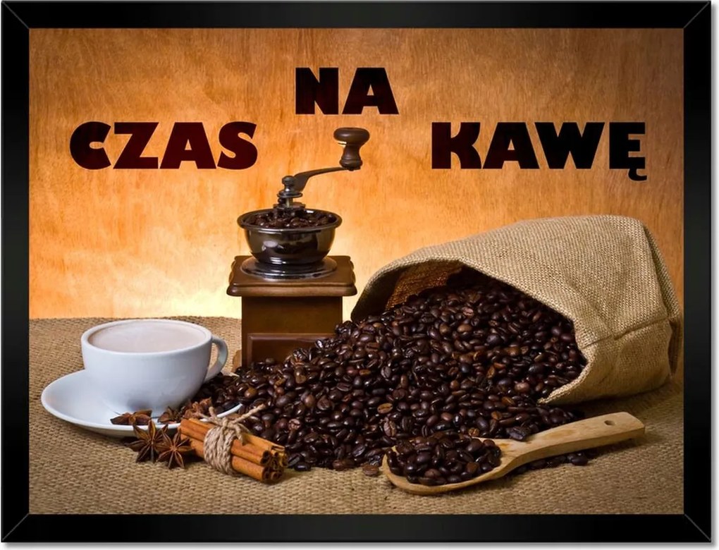 Poszterek keretben 40x30 Kávé Itt a kávé ideje
