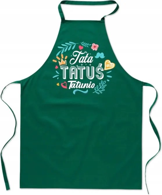 Konyhai Kötény pamut zöld Apa ajándék apák napjára FA_711_z