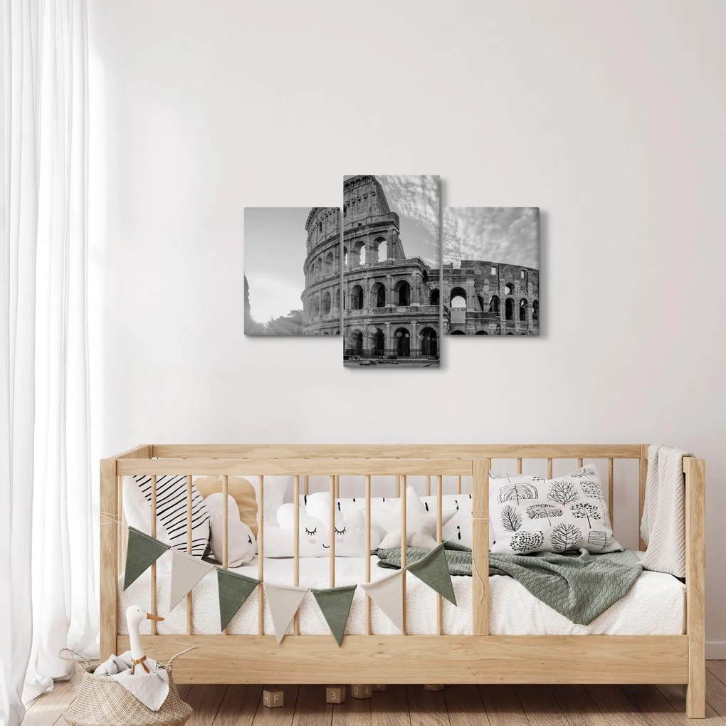 Kép - Colosseum Rómában, fekete-fehér (90x60 cm)