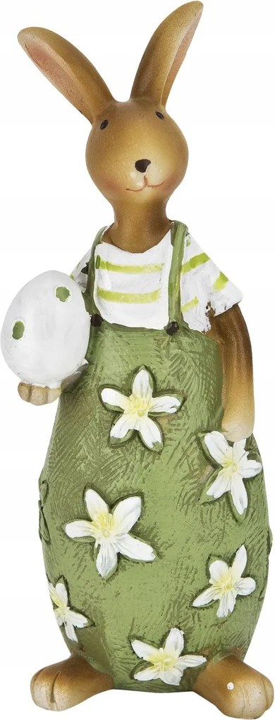 Dekorációs nyuszi figura nyuszival 16 cm VB0328