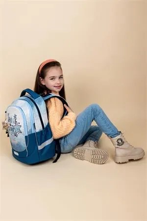 Iskolatáska, cipzáras, BELMIL Leisure Plus Shine like a Star Jeans, csillag (BL338878L)