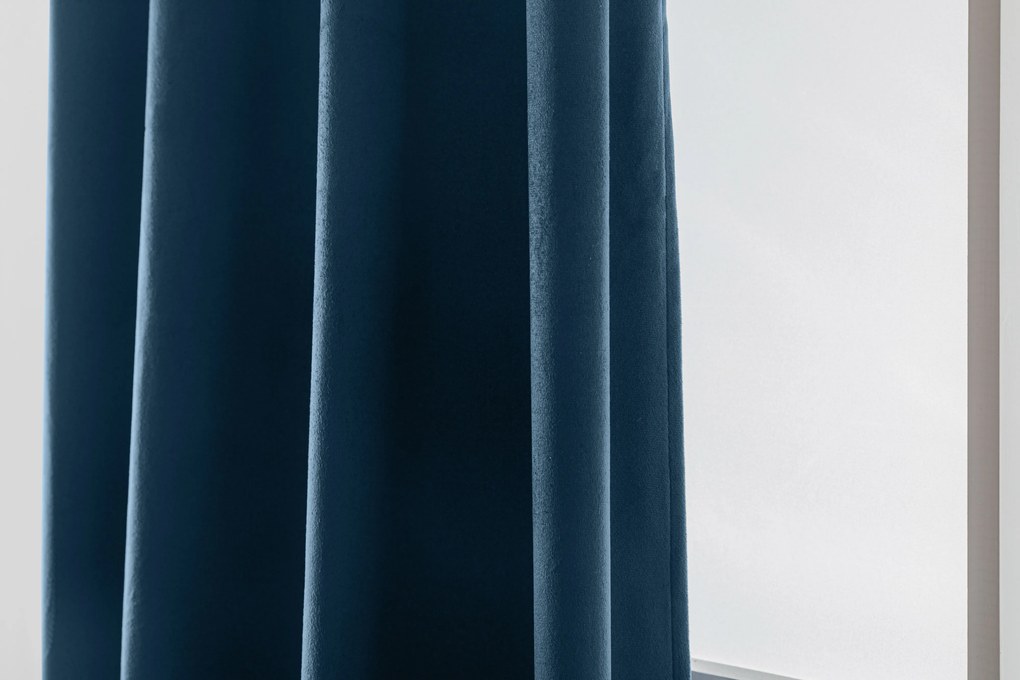 Sötétítő függöny DREAM VELVET 140x250 cm, petrolkék Felfüggesztés: Hullámos sínszalag