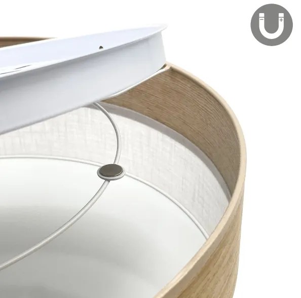 LED Mennyezeti lámpa SIRJA WOOD LED/36W/230V átm. 45 cm fehér/tölgy