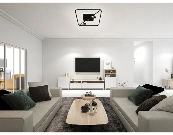 LED Dimmelhető mennyezeti lámpa LED/70W/230V 3000-6500K fekete + távirányítás