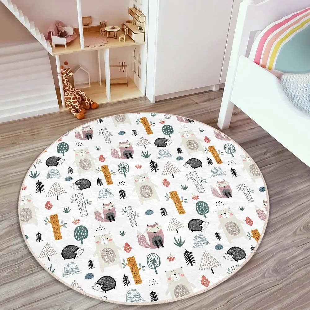 Fehér gyerek szőnyeg ø 80 cm Comfort – Mila Home