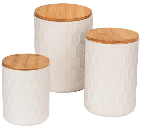 WENKO 54222100 - MAYA tárolódoboz 13x17 cm fehér/barna