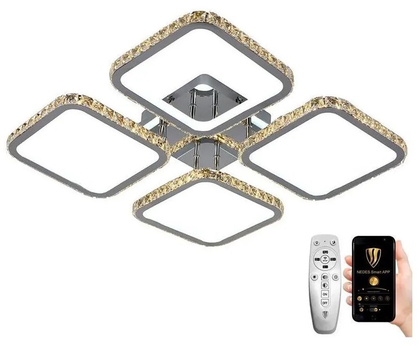 NEDES LED Dimmelhető felületre szerelhető csillár LED/160W/230V 3000-6500K + távirányító ND3359
