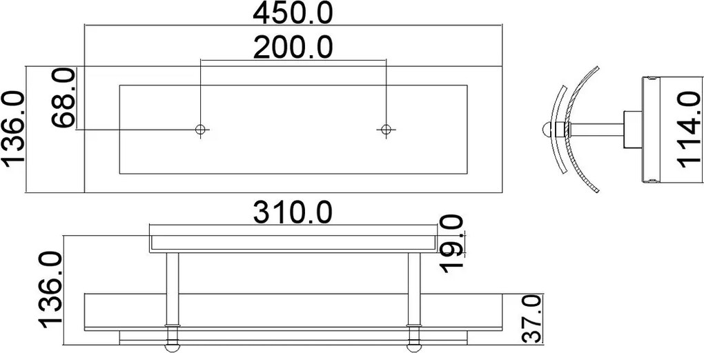 Hinkley modern fali lámpa duet króm elshk-duet2-bath IP44