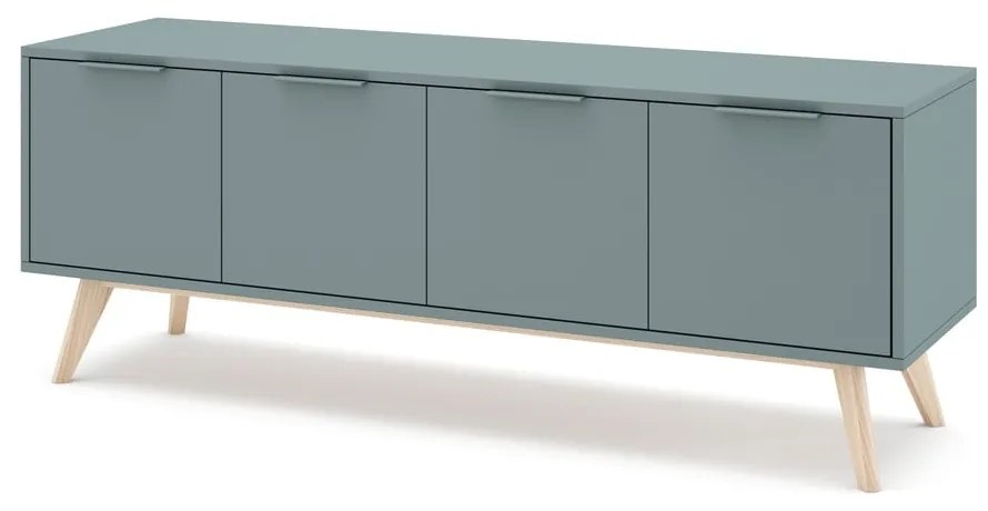 Szürkészöld TV-állvány 140x53x40 cm Pisco – Marckeric