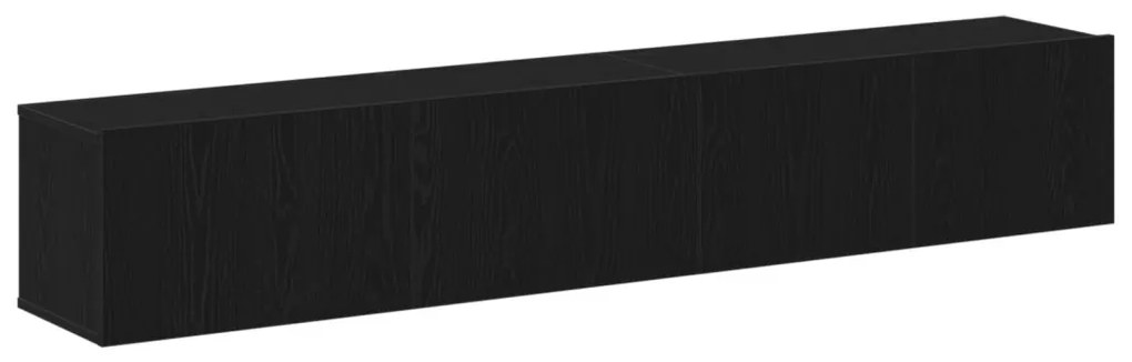 2 db-os TV szekrény szett Fekete Műgyanta