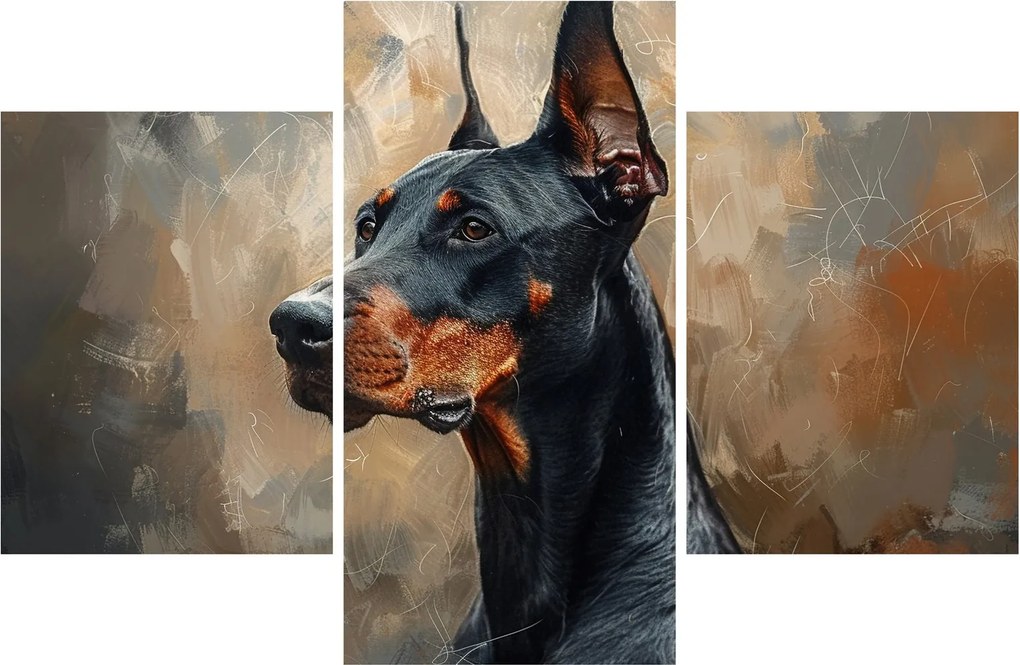 Kép - Dobrman portréja (90x60 cm)