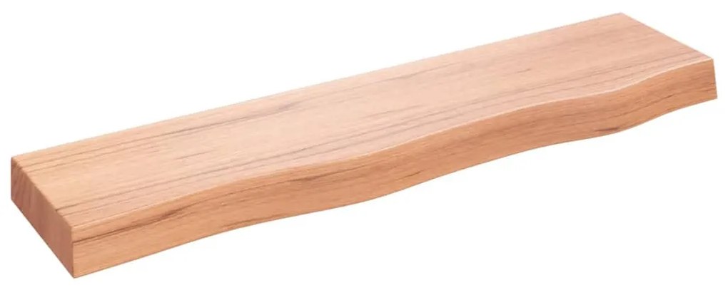 világosbarna kezelt tömör tölgyfa fali polc 80x20x6 cm