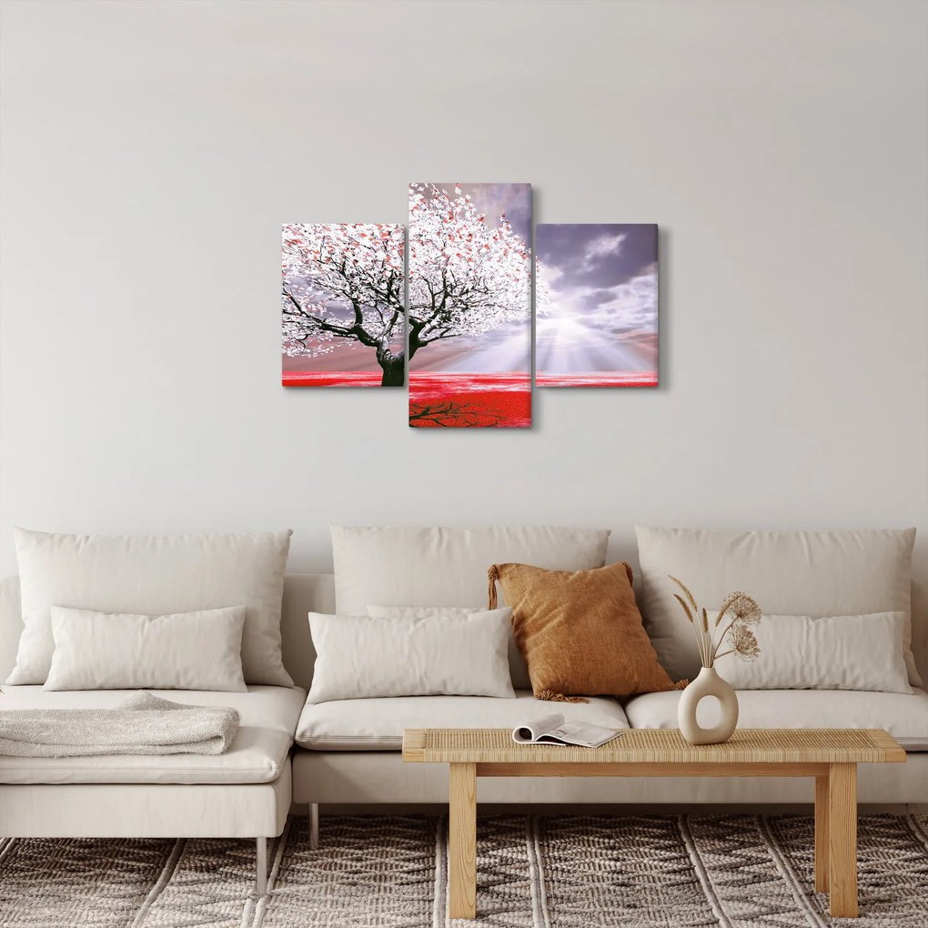 Piros fa kép (90x60 cm)