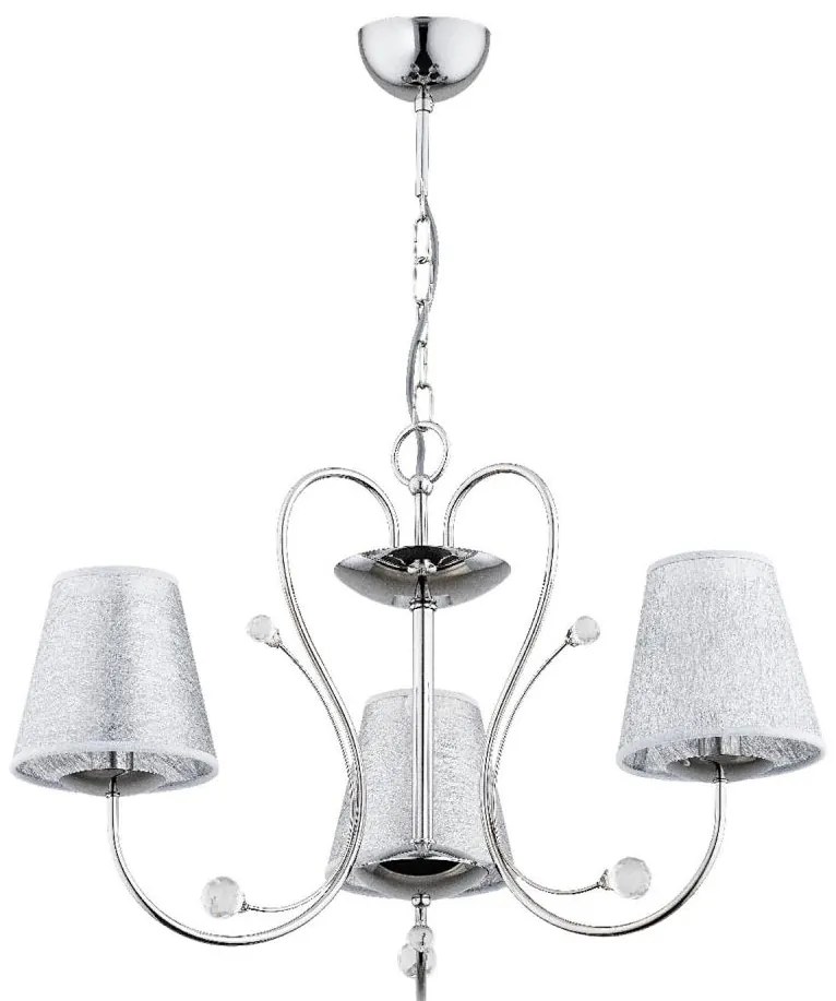 Csillár láncon UNITY 3xE27/15W/230V fényezett króm