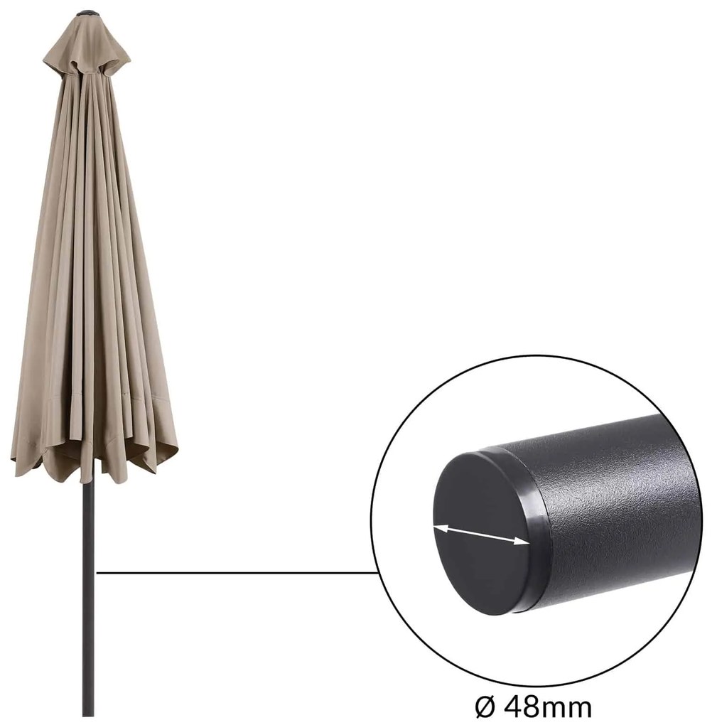 Kingsleeve® Maui kerti napernyő Ø330 cm - taupe