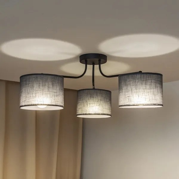 Ráépített csillár ALBA 3xE27/15W/230V szürke