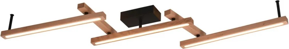 TRIO 626410530 BELLARI Modern Mennyezeti Lámpa Sötét Fa, Világos Fa LED IP20