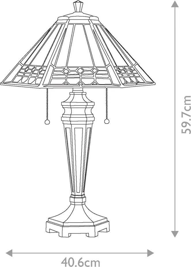 Quoizel ARDEN QZ-ARDEN-TL Asztali lámpa 2x60W/E27