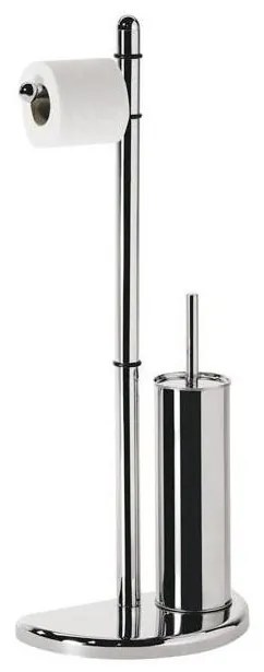 Gedy - Toalettpapír és WC kefe tartó HIBISCUS fényezett króm