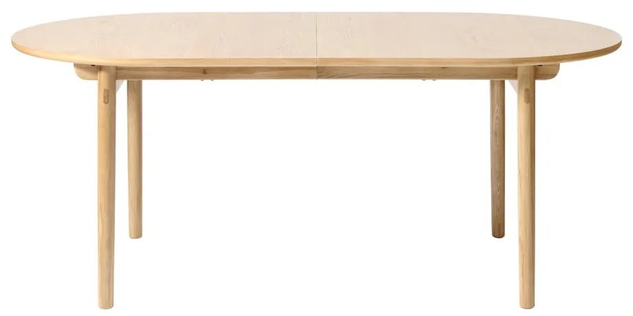 Bővíthető étkezőasztal tölgyfa dekorral 100x190 cm Carno – Unique Furniture