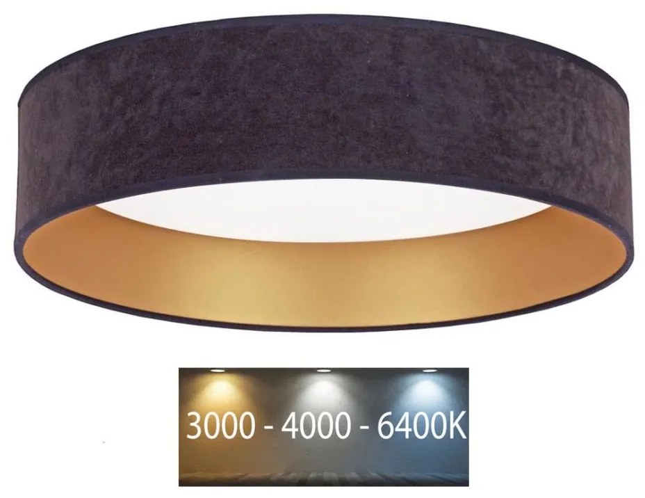 Brilagi - VELVET LED 24W mennyezeti lámpa 3000/4000/6400K szürke/arany