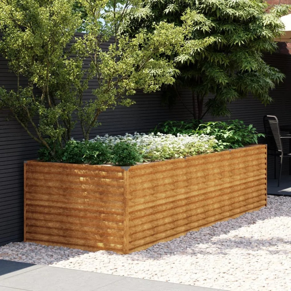 vidaXL corten acél kerti magaságyás 290x100x69 cm