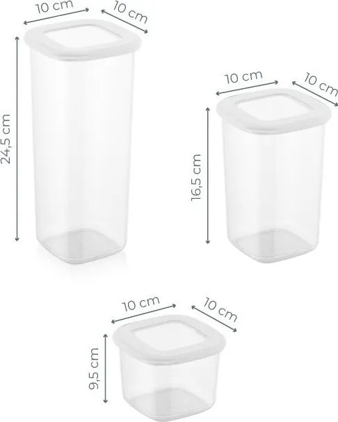 Ételtároló doboz készlet 3 x 4 db