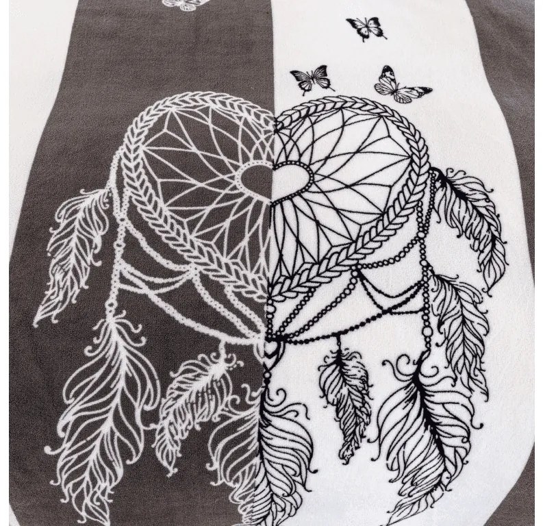 Mikroplüss ágyneműhuzat TIRSO szürke-fehér Ágyneműhuzat mérete: 2 db 70 x 90 cm | 200 x 220 cm