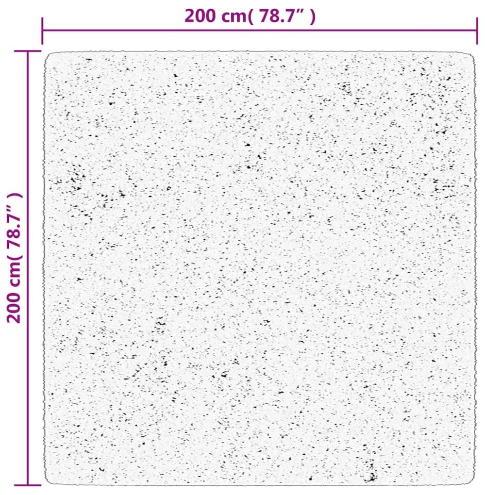 OVIEDO fekete rövid szálú szőnyeg 200 x 200 cm