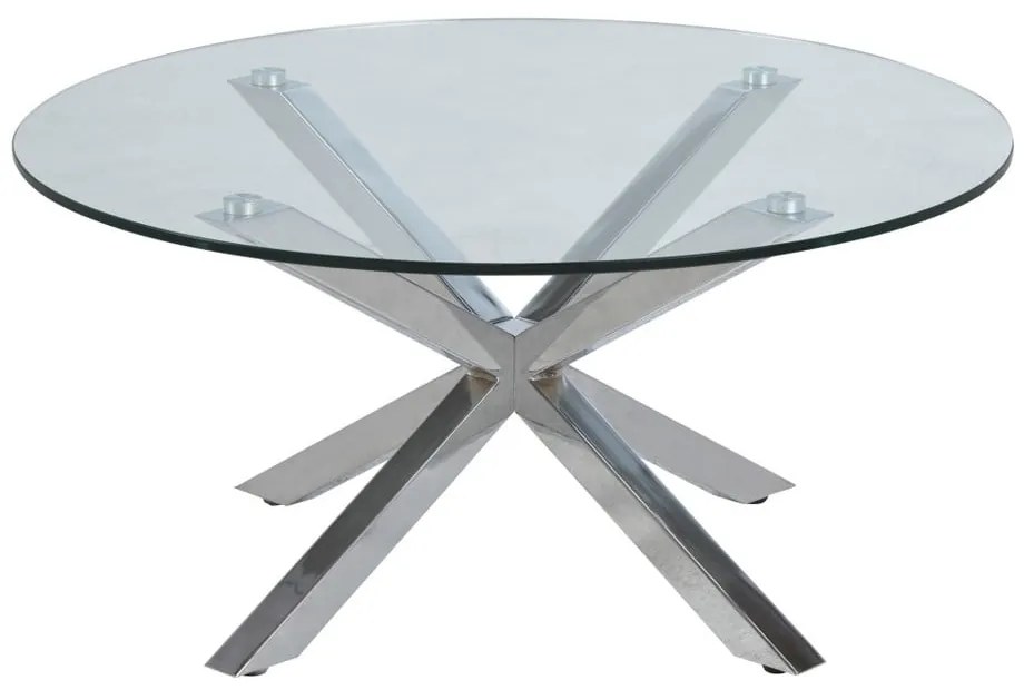 Kerek ezüstszínű dohányzóasztal ø 82 cm Heaven - Actona