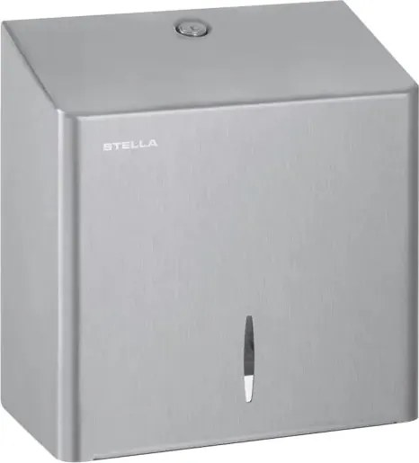 Négyzet alakú Stella adagoló WC-papírhoz szálcsiszolt acél kivitelben