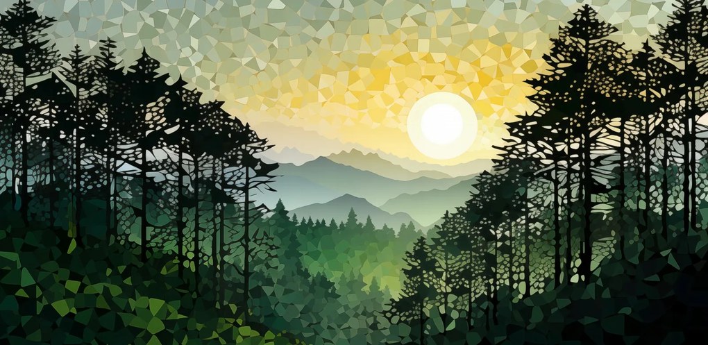 Poszter 91,3x44,5cm Természet hangjai mozaik