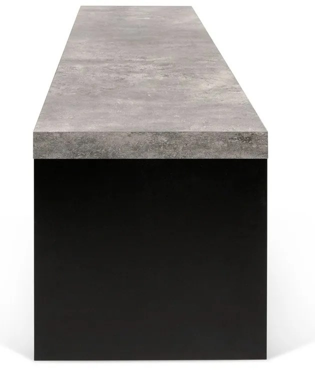 Detroit fekete-szürke pad beton dekorral, 140 x 43 cm - TemaHome
