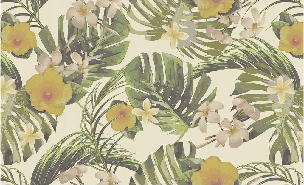 Fotótapéta Flizelin Hálószoba Fal Egzotikus növényvilág 416x254 Ragasztó