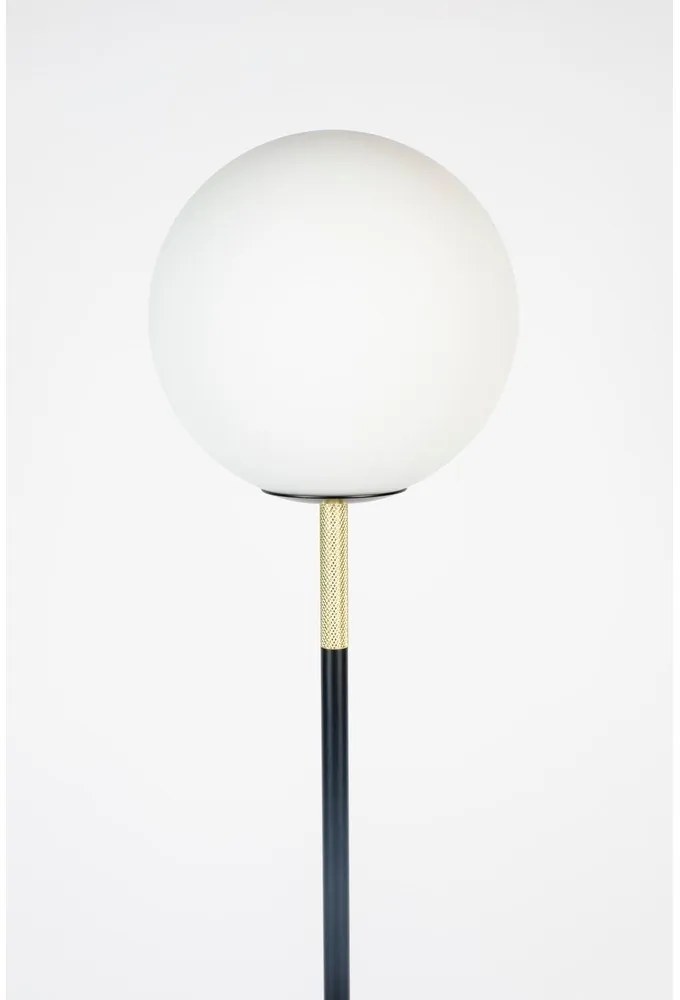 Fekete-fehér állólámpa üveg búrával (magasság 145 cm) Orion – Zuiver