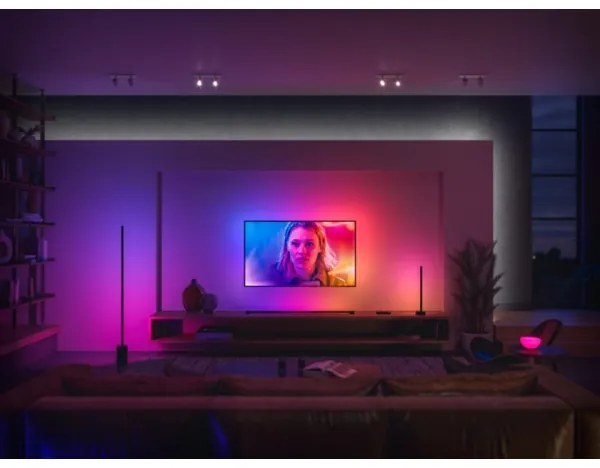 Philips Hue LED RGB asztali lámpa, állítható, 12W, 230V, 2000-6500K, fekete