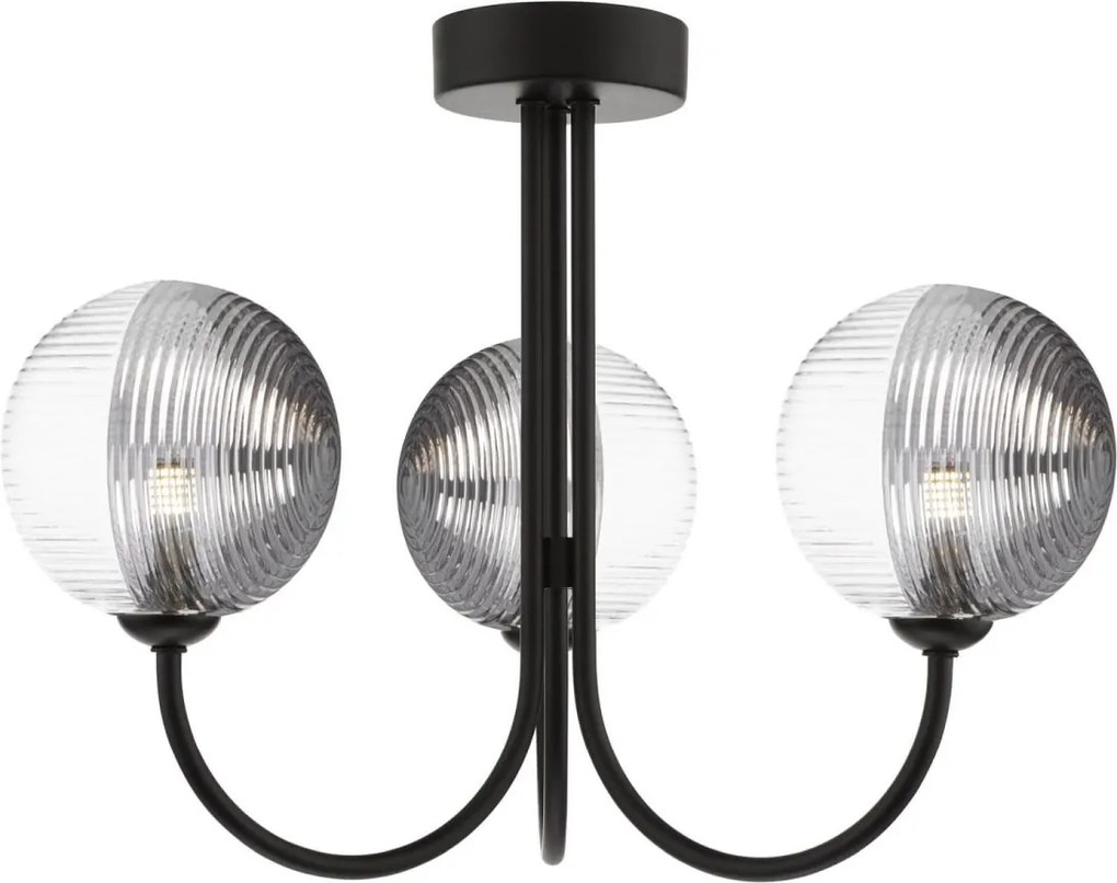 Dar Lighting modern mennyezeti lámpa jared matt fekete darjar0322-19