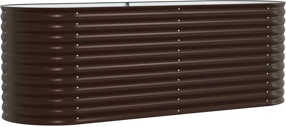 vidaXL Emelt Ágy Barna 240 x 80 x 81 cm Acél